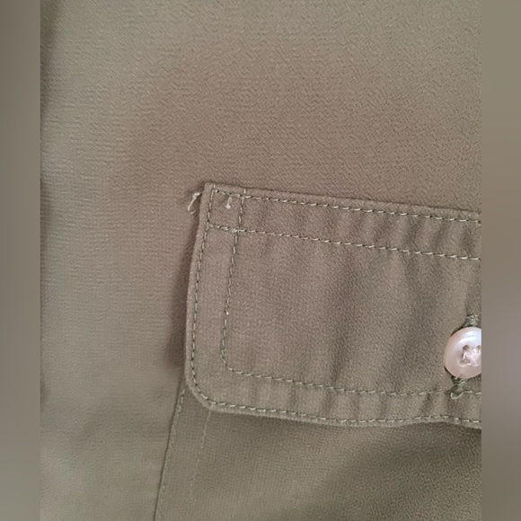 See-through Button Down Blouse - Picture 4 of 4